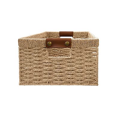 Belle Maison Woven Rectangular Storage Basket