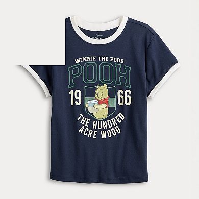 Juniors' Winnie the Pooh Graphic Ringer Tee