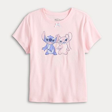 Disney's Lilo & Stitch Juniors' Stitch & Angel Graphic Tee