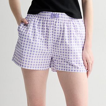 Juniors' Kuromi Gingham Boxer Shorts