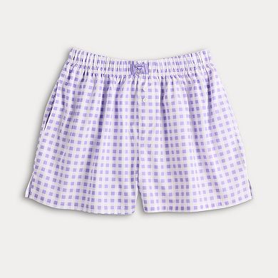 Juniors' Kuromi Gingham Boxer Shorts
