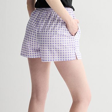 Juniors' Kuromi Gingham Boxer Shorts