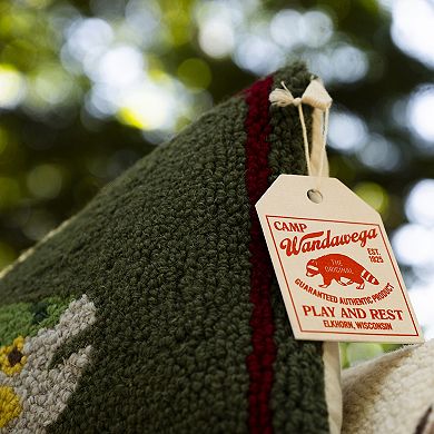 Makers Collective Camp Wandawega Trout Hooked Wool Throw Pillow