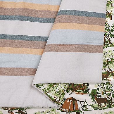 Makers Collective Camp Wandawega Reversible Flannel Stripe Comforter Set