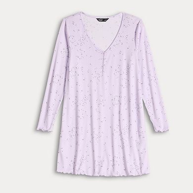 Women's Simply Vera Vera Wang Pointelle Long Sleeve Sleepshirt