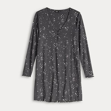 Women's Simply Vera Vera Wang Pointelle Long Sleeve Sleepshirt