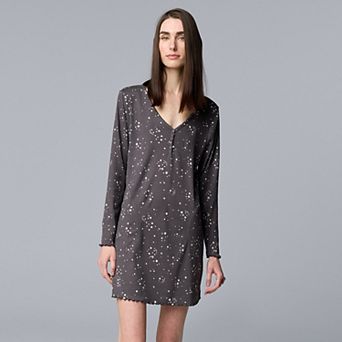 Women's Simply Vera Vera Wang Pointelle Long Sleeve Sleepshirt