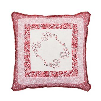 Modern Heirloom Caroline Square Embroidered Decorative Pillow