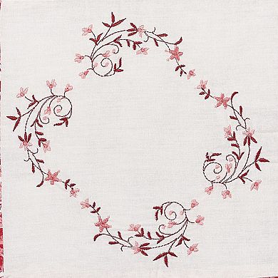 Modern Heirloom Caroline Square Embroidered Decorative Pillow