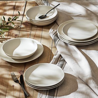 Porto by Stone Lain Semplice 12-Piece Dinnerware Stoneware Set