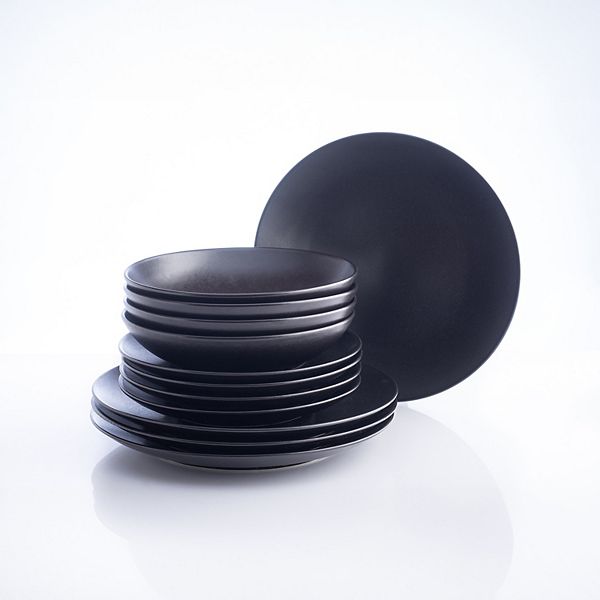 Porto by Stone Lain Semplice 12-Piece Dinnerware Stoneware Set