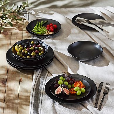 Porto by Stone Lain Semplice 12-Piece Dinnerware Stoneware Set