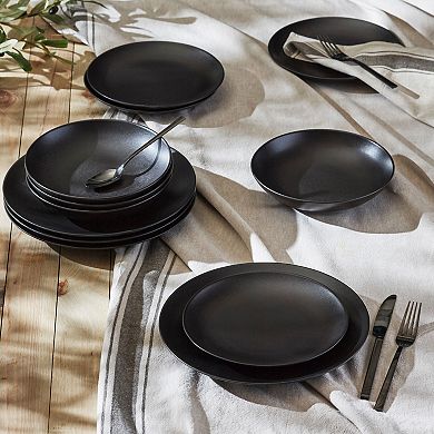 Porto by Stone Lain Semplice 12-Piece Dinnerware Stoneware Set