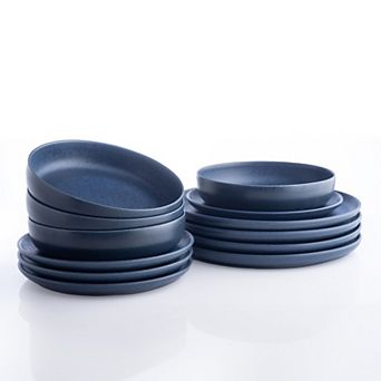 Porto by Stone Lain Macchio 12 pc Dinnerware Stoneware Set