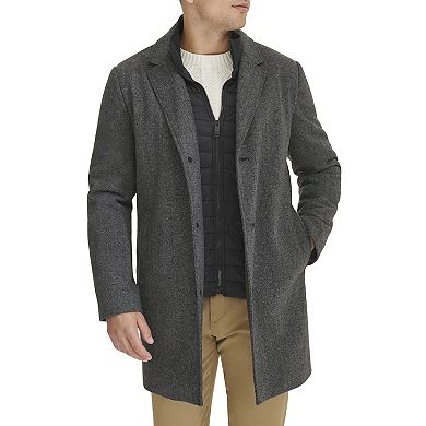 Men's Dockers Wool Blend Topcoat with Bib