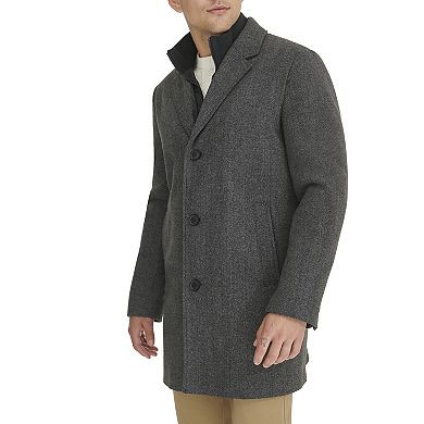 Men's Dockers Wool Blend Topcoat with Bib