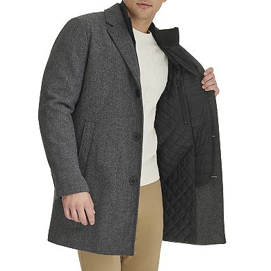 Men's Dockers Wool Blend Topcoat with Bib