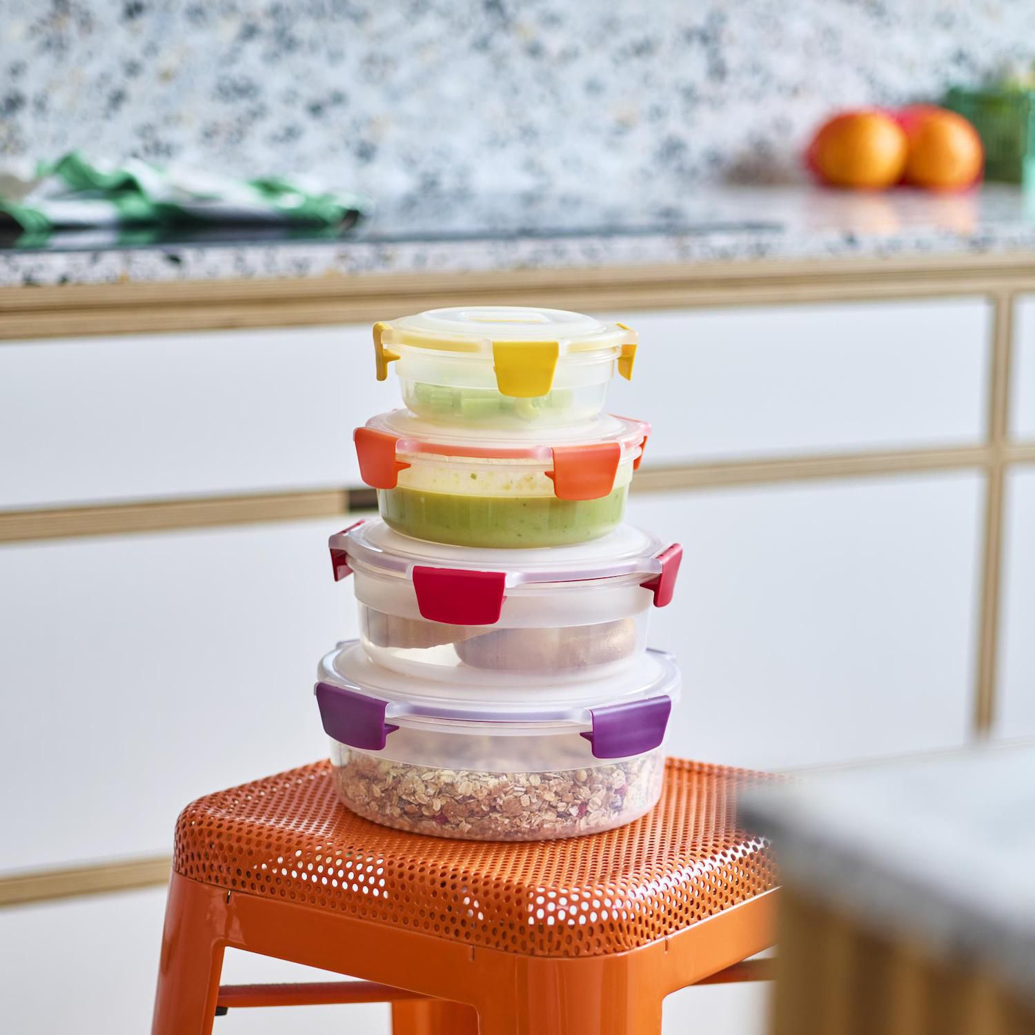 Nest Lock 8-Piece Round Food Container Set - Thumbnail 3