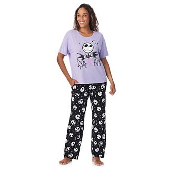 Disney's The Nightmare Before Christmas Women's Jack Skellington Boxy Pajama Top & Pajama Pants Set