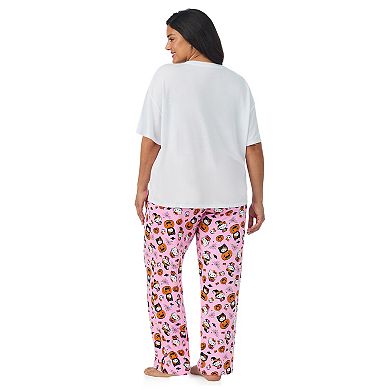 Plus Size Hello Kitty Pumpkin Boxy Pajama Top & Pajama Pants Set