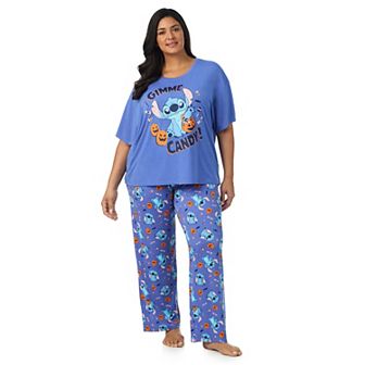 Disney's Lilo & Stitch Plus Size Stitch Gimme Candy Boxy Pajama Top & Pajama Pants Set