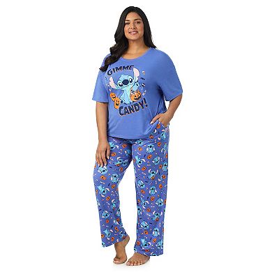Disney's Lilo & Stitch Plus Size Stitch Gimme Candy Boxy Pajama Top & Pajama Pants Set