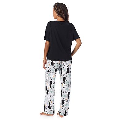 Women's Wizard of Oz Boxy Wicked Witch Pajama Top & Open Leg Pajama Pants Set