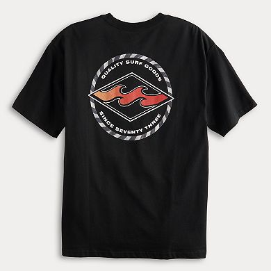 Men's Billabong Red Abstract Logo Short Sleeve Graphic Tee