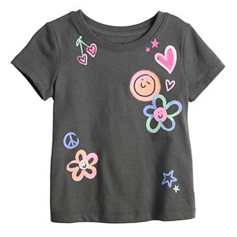 Baby & Toddler Girl Jumping Beans® Crewneck Short Sleeve Graphic Tee