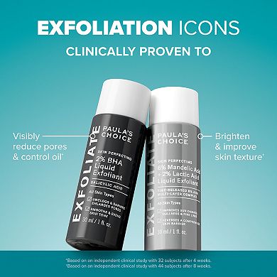 Exfoliation Icons Kit for clear, brighter looking skin