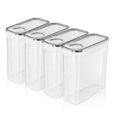 Sorbus 4 Pack Airtight (4L/16.9cups) Food Dispenser Containers -Store Cereal, Dry Foods, and More