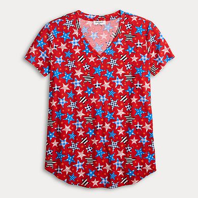 Women's Freshman 1996 Americana Printed Short Sleeve T-Shirt