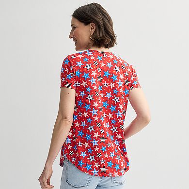 Women's Freshman 1996 Americana Printed Short Sleeve T-Shirt