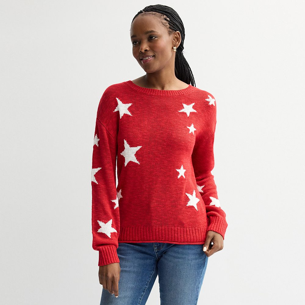 Women's Freshman 1996 Americana Star Pullover Sweater