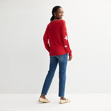 Women's Freshman 1996 Americana Star Pullover Sweater