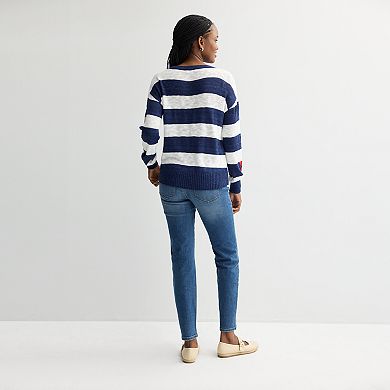Women's Freshman 1996 Americana Striped Pullover Sweater