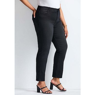Avenue Women's Plus Size Butter Denim Straight Leg Jean