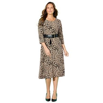 Catherines Women's Plus Size Petite Strawbridge Fit & Flare Dress