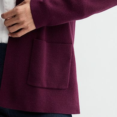 Women's Croft & Barrow® Polished Open Front Cardigan