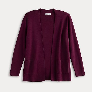 Women's Croft & Barrow® Polished Open Front Cardigan
