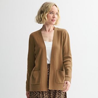 Women's Croft & Barrow® Polished Open Front Cardigan