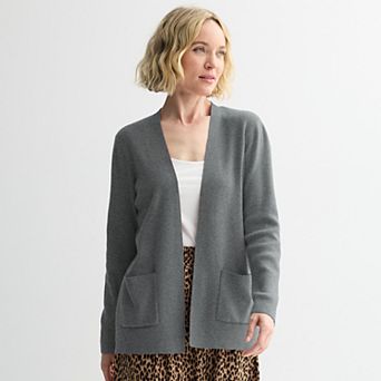 Women's Croft & Barrow® Polished Open Front Cardigan