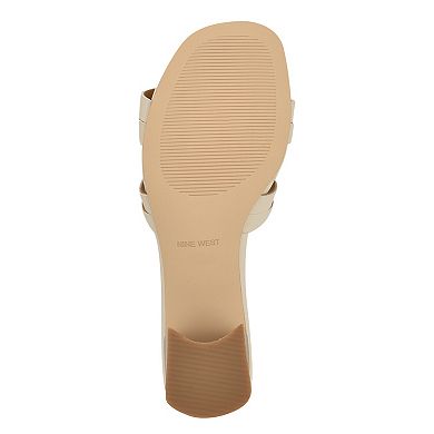Nine West Women's Gennie Slip-On Block Heel Dress Sandals