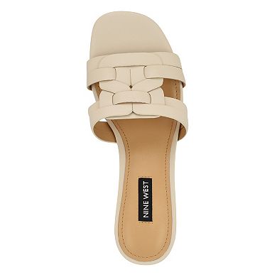 Nine West Women's Gennie Slip-On Block Heel Dress Sandals
