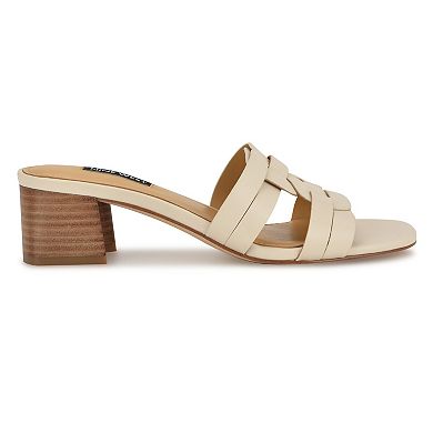 Nine West Women's Gennie Slip-On Block Heel Dress Sandals