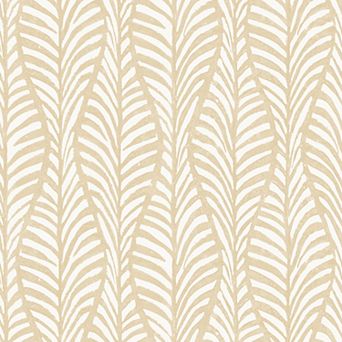 Tempaper Block Print Leaves Peel and Stick Wallpaper