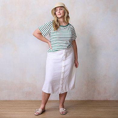 Plus Size LC Lauren Conrad Envelope Neckline T-Shirt