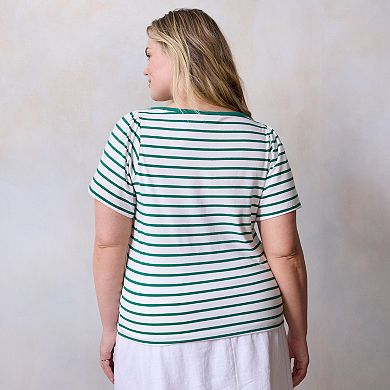 Plus Size LC Lauren Conrad Envelope Neckline T-Shirt