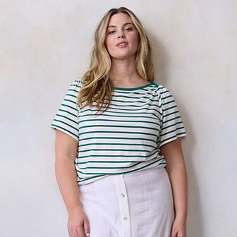 Plus Size LC Lauren Conrad Envelope Neckline T-Shirt