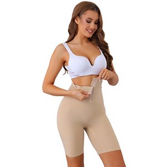 Women's Flatten Tummy High Waist Control Panties Hip Lifter Thigh Slimmers with Hooks Closure